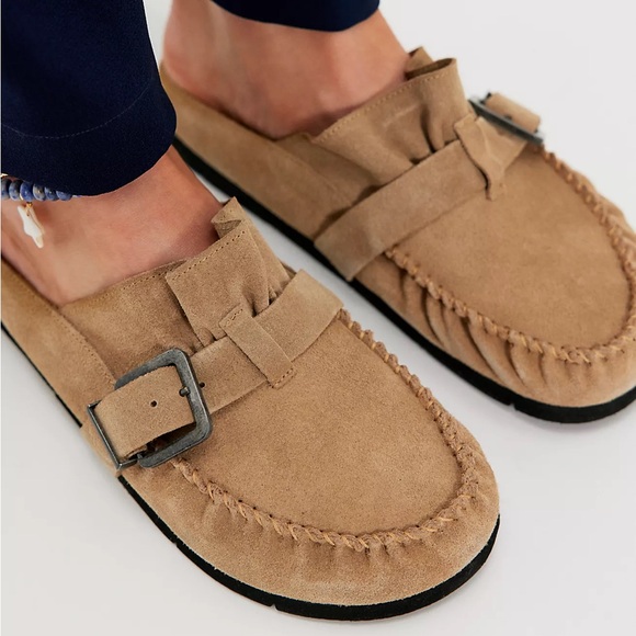 Free People Shoes - New Free People After Riding Mules Macadamia Suede